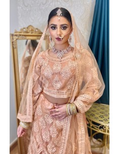 Lehenga sari Choli Manas Corail mariage  - 2 2
