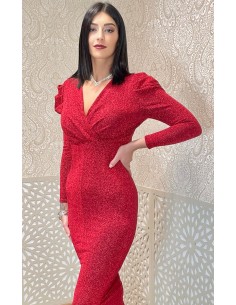 Robe de Soirée moulant Rouge FV22  - 1 2