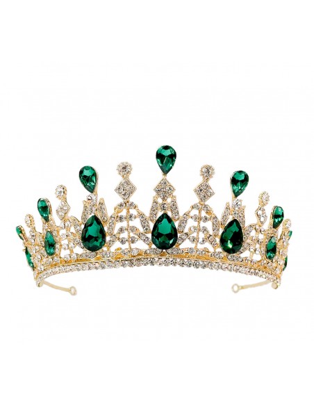 Couronne tiare vert et doré  - 1