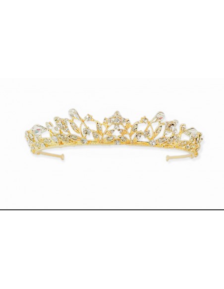 Diadème tiare doré  - 1