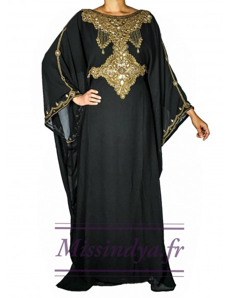 Robe de Dubai Noir Amina  - 1