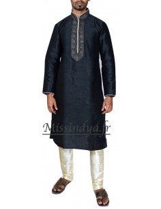 kurta homme noir NOV16  - 1