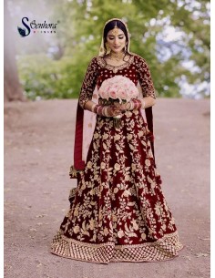 Salwar Kameez Robe indienne longue fila Rouge Haute gamme  - 1