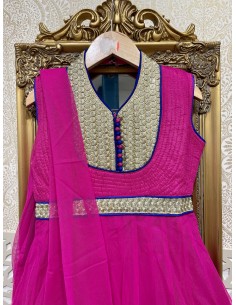 Robe indienne enfant fille pas cher churidar Nita Rose  - 1 2