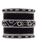 Bangles enfant noir argenté