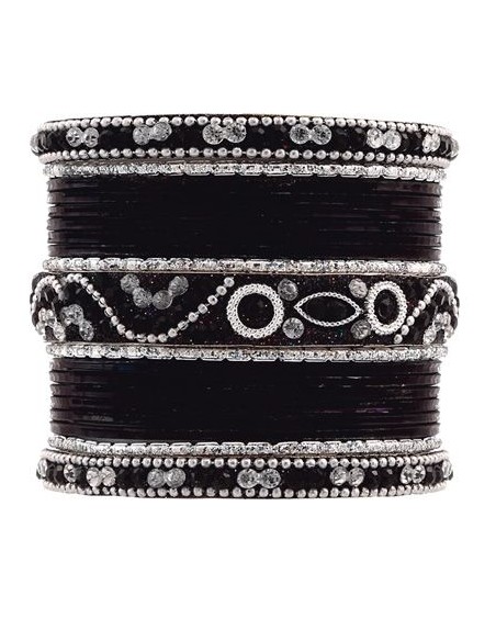 Bangles enfant noir argenté Bijoux indiens