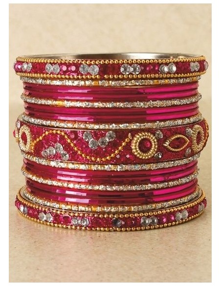Bangles enfant Rose et doré  Bijoux indiens