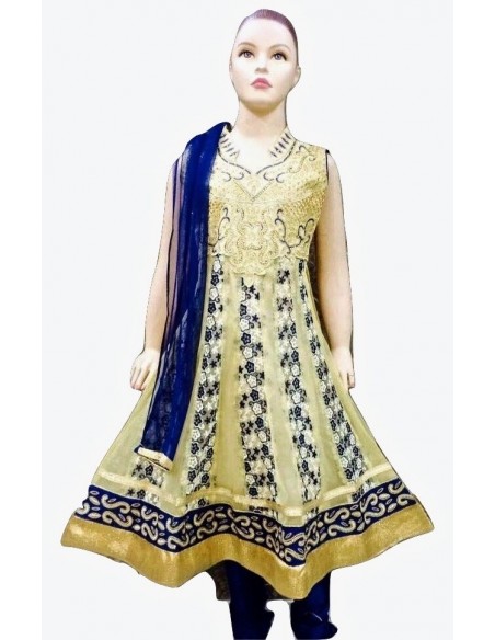 Salwar Kameez Pavitra Bleu  - 1