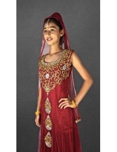 Salwar Kameez Longue Rouge 2