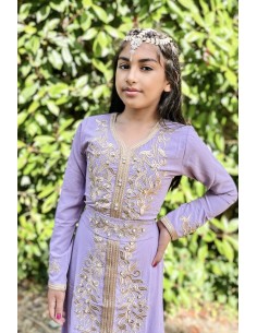 Caftan fille enfant Kaftan Takchita Parme Juin22  - 1 2