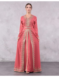 Caftan Takchita Rim Corail Dore robe oriental RIM SEP22  - 1
