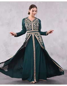 Caftan Takchita Vert robe oriental RIM SEP22  - 1