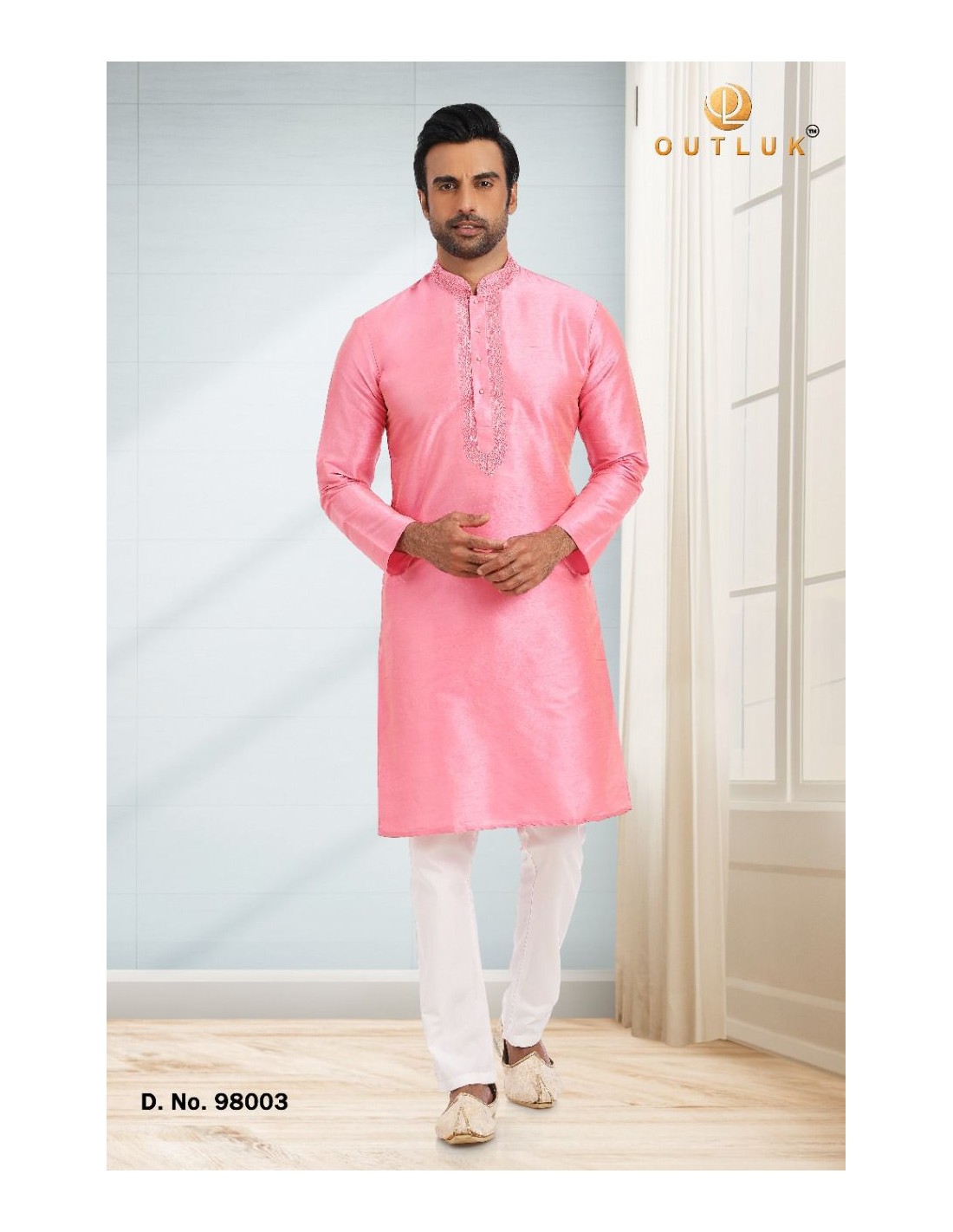 Kurta Qamis Tenue indien homme Ensemble Rose SAG Kurta (tunique ind...
