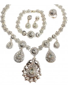 Parure Bijoux oriental Argenté  - 1 2