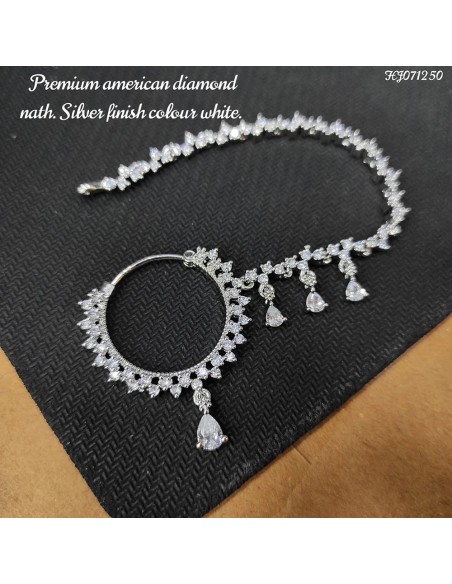 Bijoux de Nez indien argenté  - 1