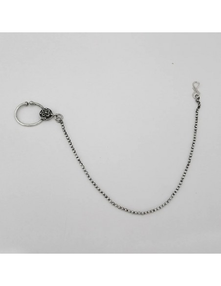 Bijoux de Nez indien argente gris AVR23  - 1