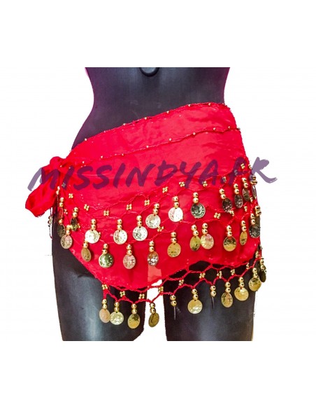 Ceinture de danse orientale Belly dance Rouge  - 2