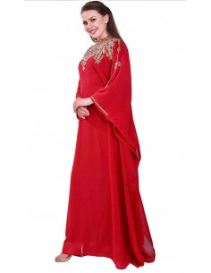 Robe Dubai farasha Rouge carmin  - 1