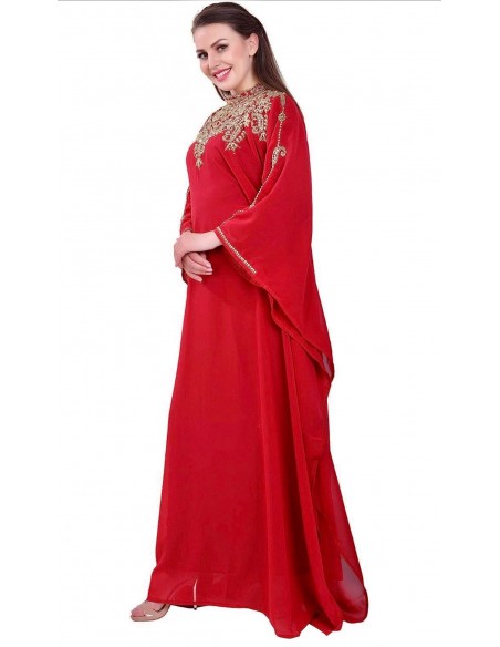 Robe Dubai farasha Rouge carmin  - 2