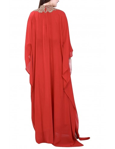 Robe Dubai farasha Rouge carmin  - 4