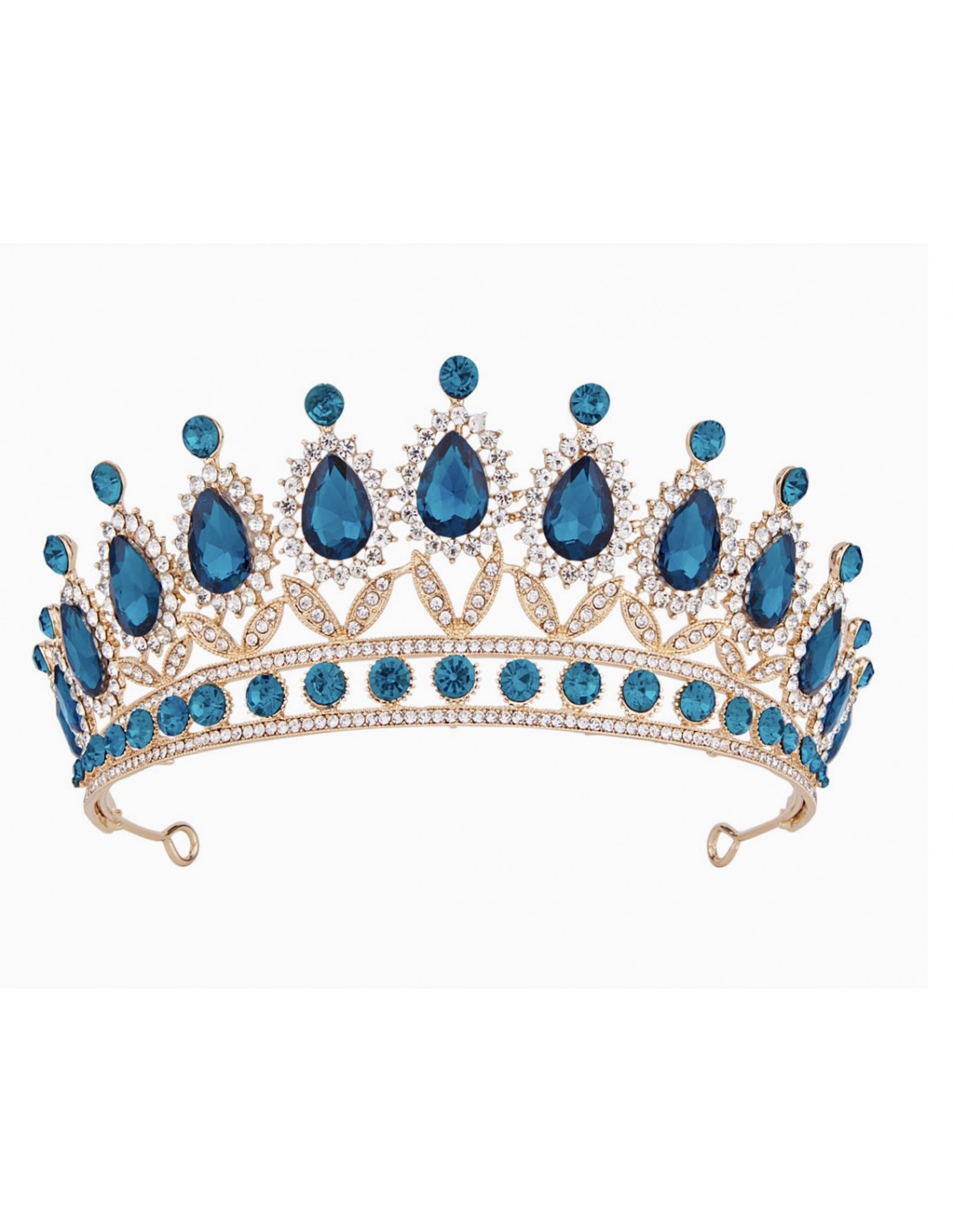 Diademe Couronne tiare Bleu marine et doré Bijoux indiens