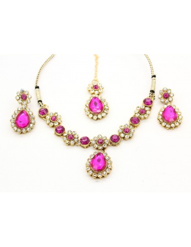 Parure Bijoux indienne Esha Rose  - 1