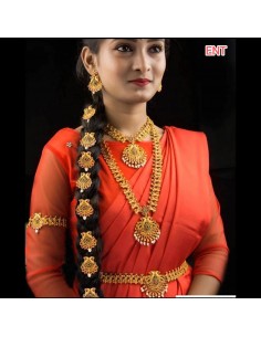 parure  bijoux danse indienne Rani doré  - 1